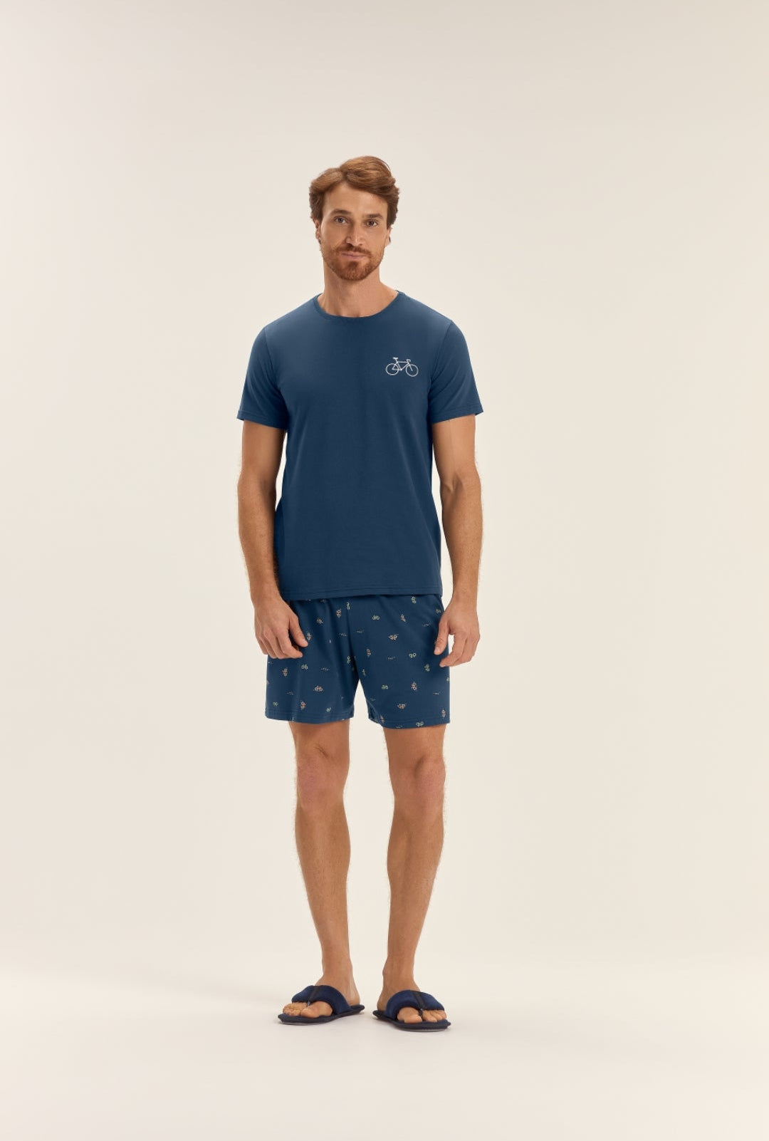 PIJAMA MASCULINO MANGA CURTA COM BERMUDA