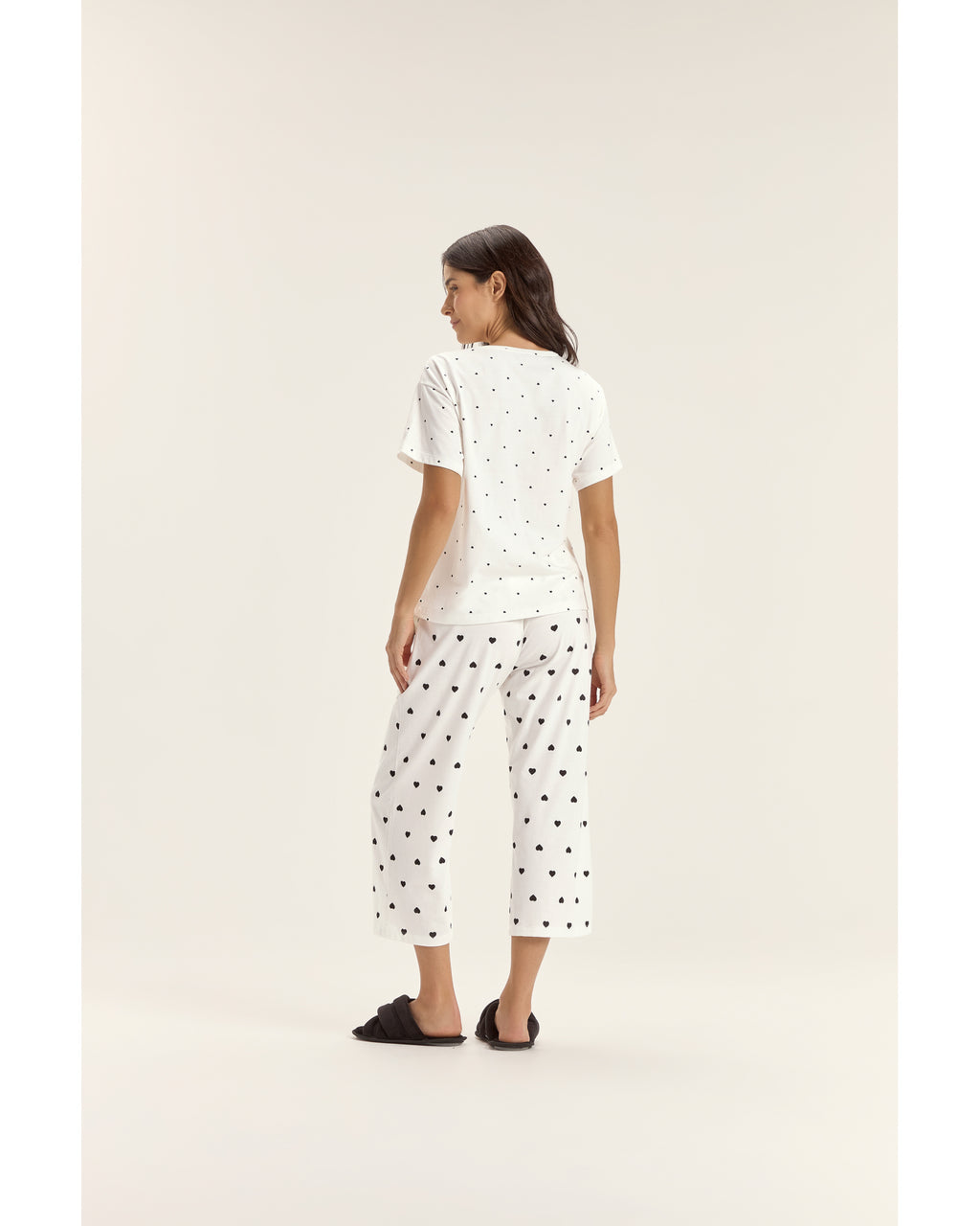 Pijama Feminino Cor Com Amor Mga Cta C/ Calça  Midi