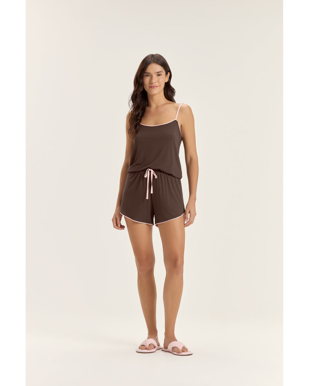 Pijama Cor Com Amor Feminino  Alça C/ Shorts - M