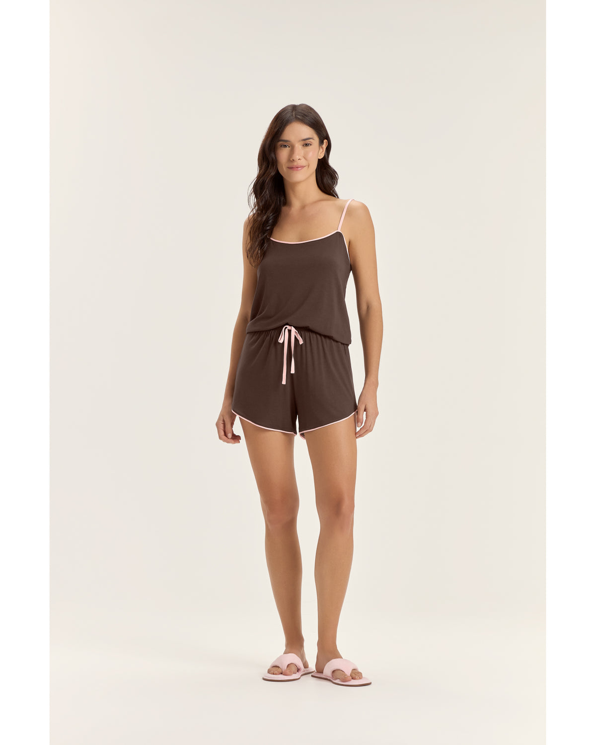Pijama Cor Com Amor Feminino  Alça C/ Shorts - M