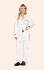 Pijama Aberto Feminino Longo com Detalhes em Renda e Amarração Gracious