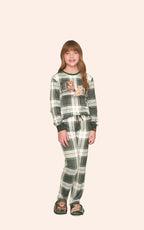 Pijama Comfort Infantil Feminino Xadrez BB Moment