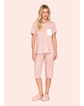 Pijama Capri Feminino Poá com Bordado Lovely - Sublime Touch