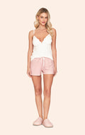 Short Doll Feminino com Alça Regulável Poá com Bordado Lovely