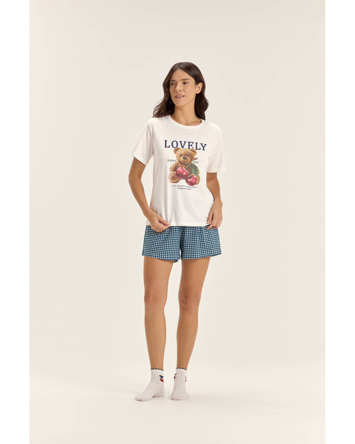 Pijama Cor Com Amor Feminino Mga Cta C/ Shorts