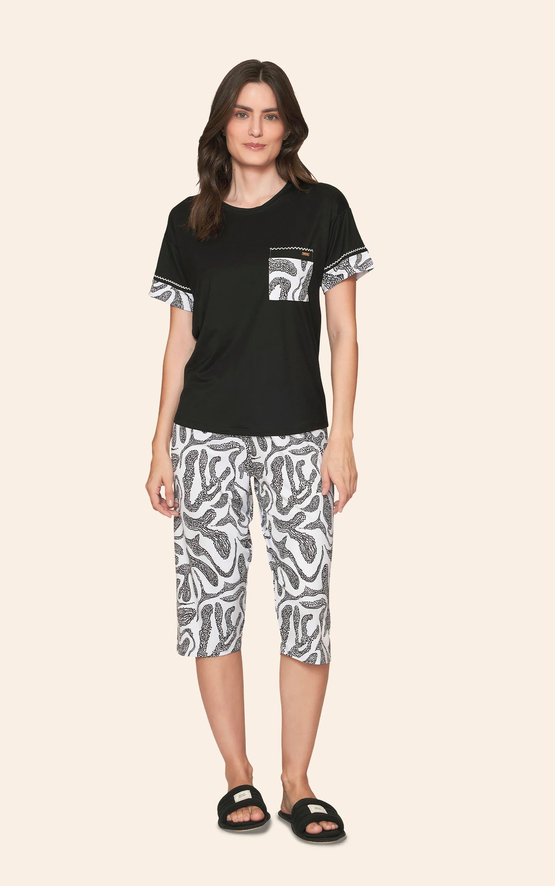 Pijama Lua Lua Feminino Capri Refinata