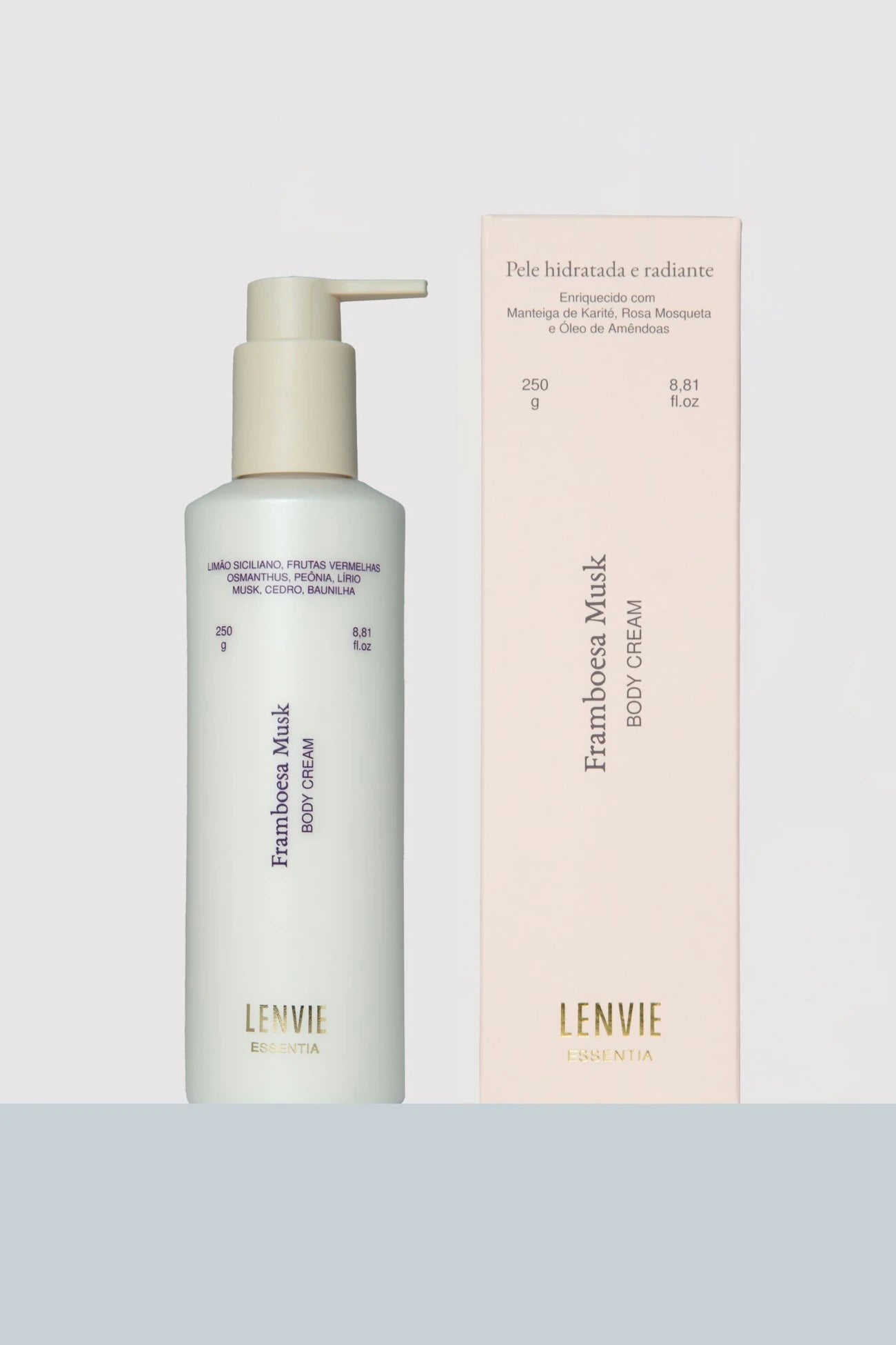 Body Cream Lenvie Framboesa 250G
