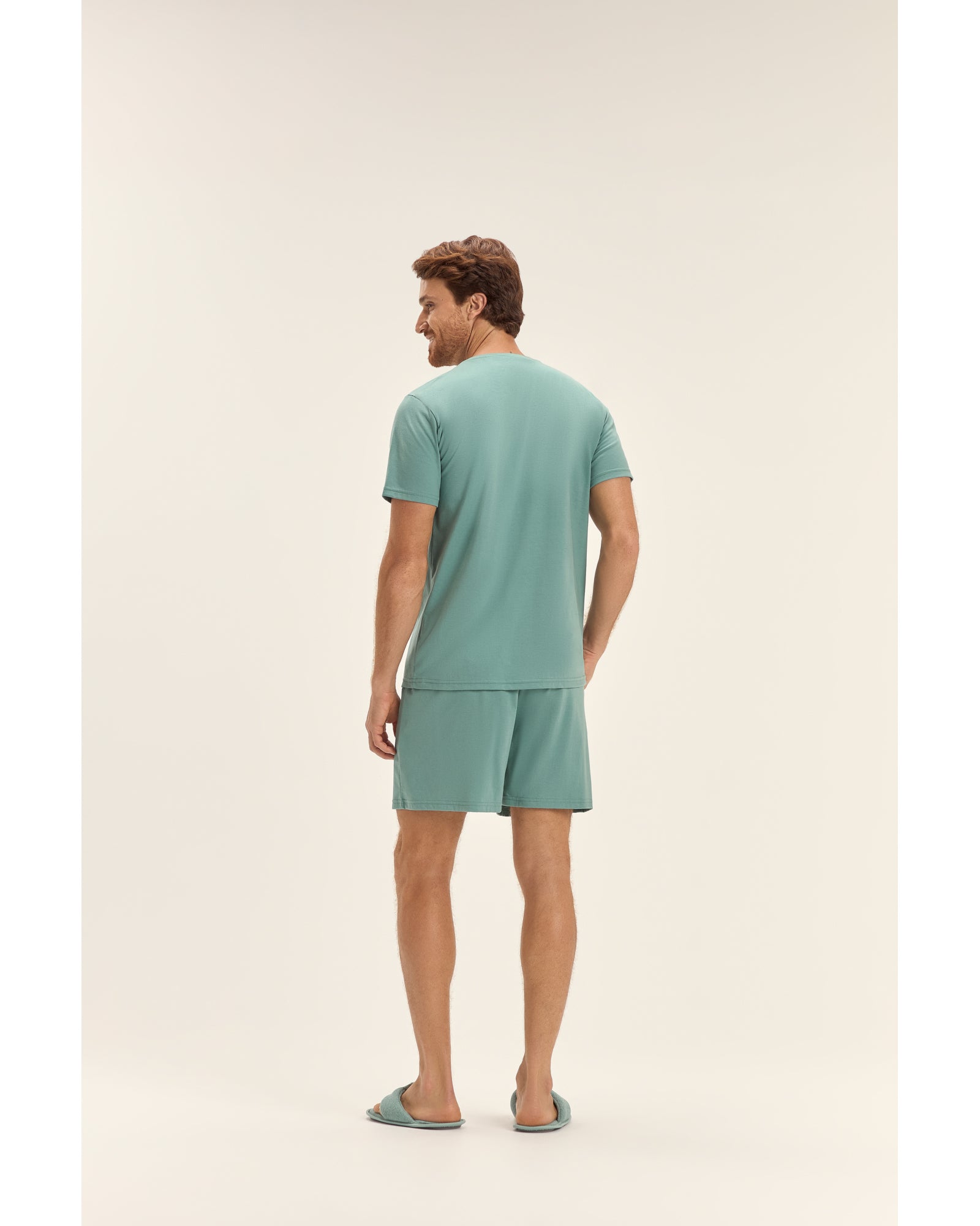 Pijama Masculino Cor Com Amor Mag Cta C/ Bermuda