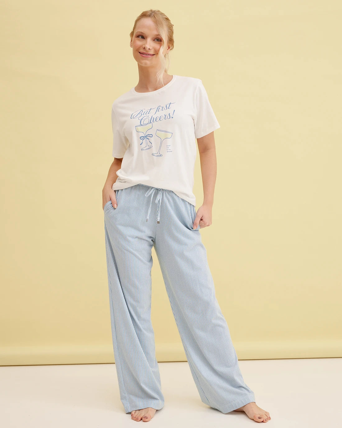 Pijama Cor Com Amor Feminino Mga Cta C/ Calça