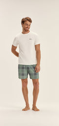 Pijama masculino manga curta com bermuda