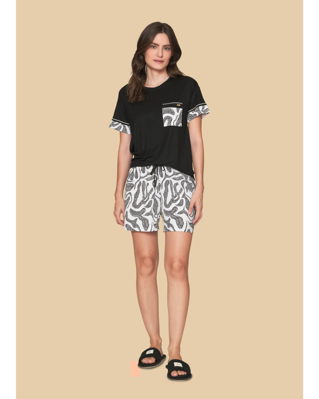 Pijama Lua lua Feminino Curto Refinata