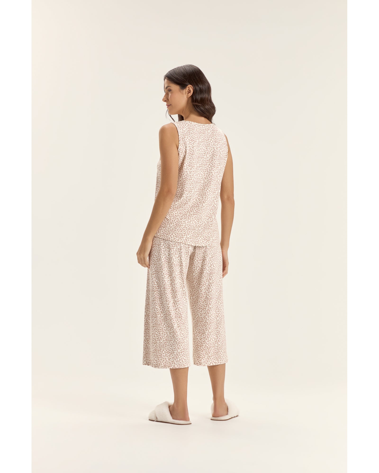 Pijama Cor Com Amor  Feminino Regata C/ Calça  Midi