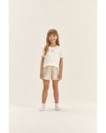 Pijama Feminino Infantil Cor Com Amor Manga Curta com Short