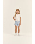 Pijama feminino infantil manga curta com shorts