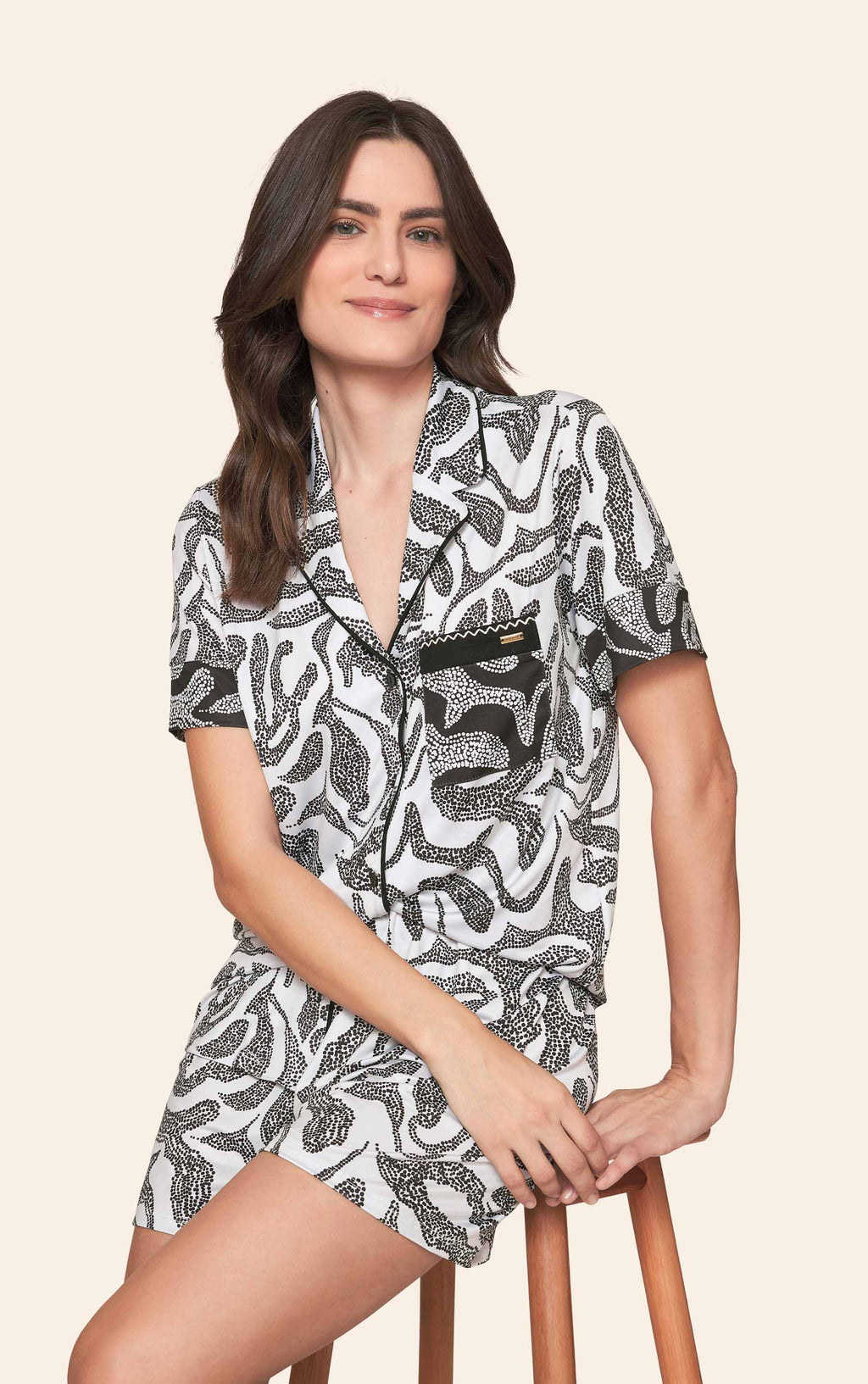 Pijama Lua Lua Feminino Aberto Short Refinata