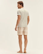 Pijama Masculino Cor Com Amor Manga Curta Com Bermuda