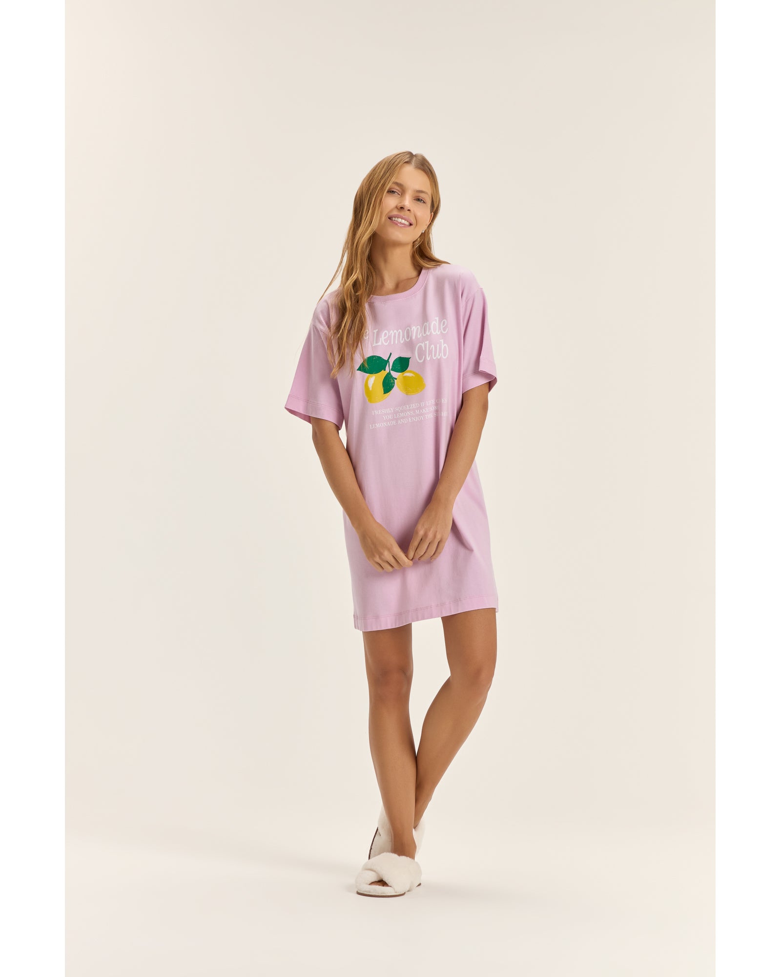 Camisão Feminino Cor Com Amor Manga Curta Lemonade
