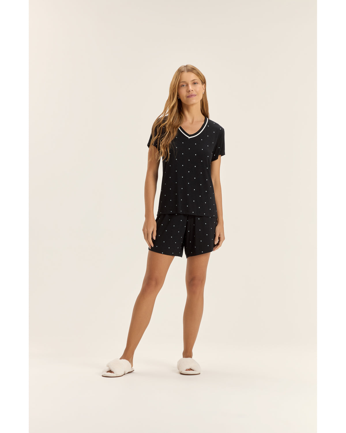 Pijama Cor Com Amor Feminino Mga Cta C/ Bermuda