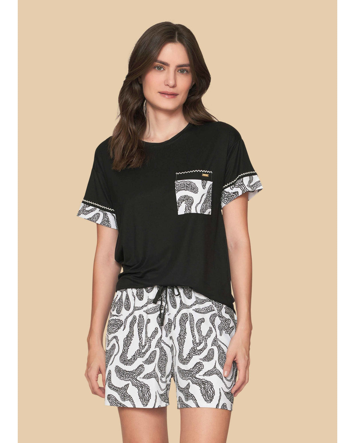 Pijama Lua lua Feminino Curto Refinata