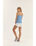 Pijama Cor Com Amor Feminino Alça C/ Shorts