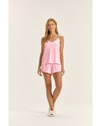 Pijama Feminino Cor Com Amor Alça Com Shorts