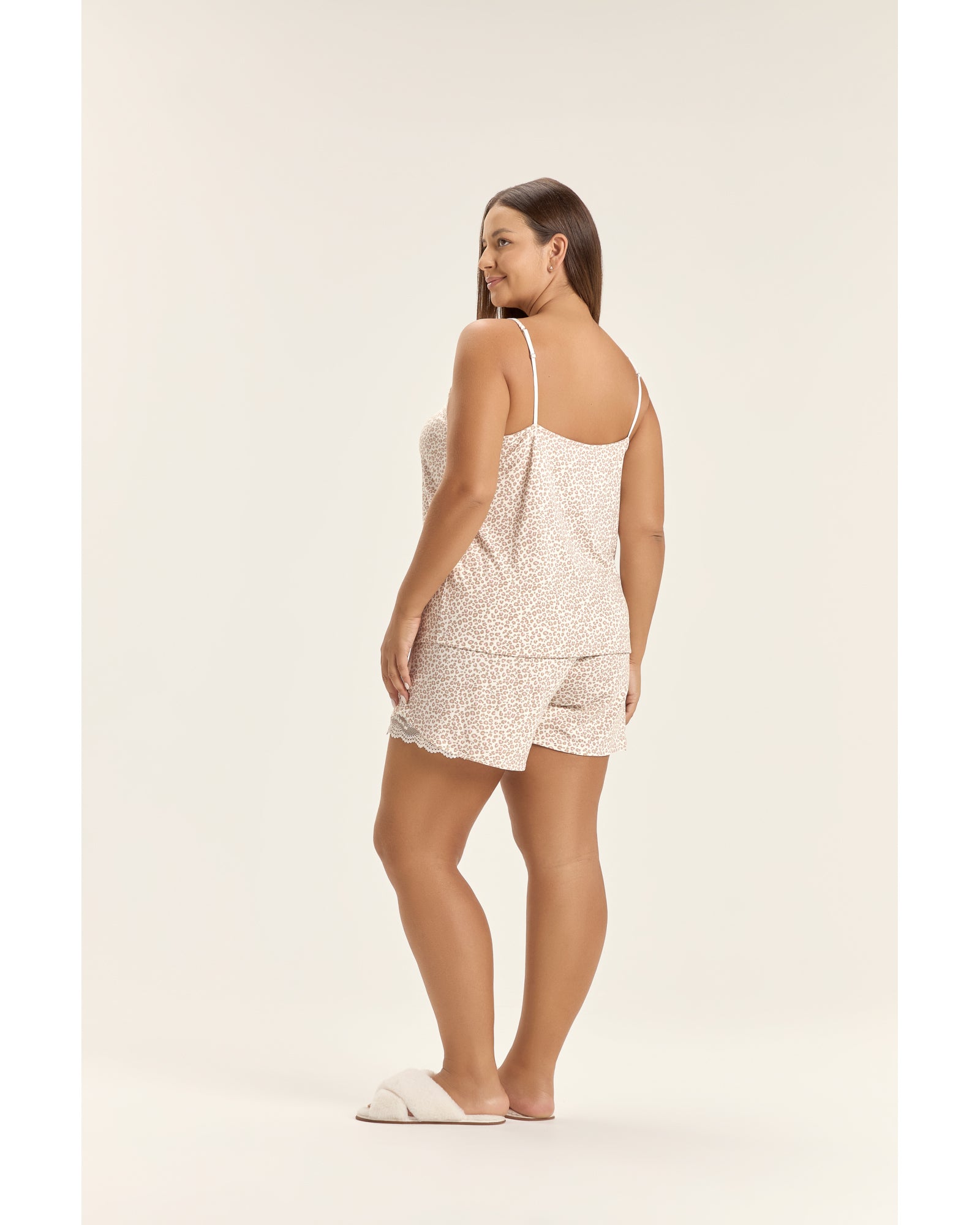Pijama Cor Com Amor  Feminino Alça C/ Shorts Plus Size  G1