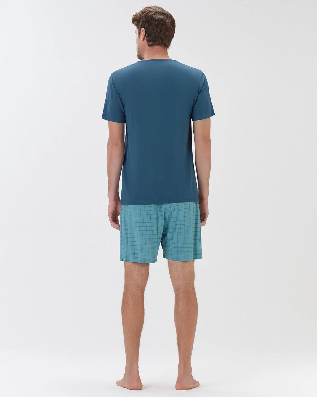 Pijama Masculino Manga Curta Com Bermuda