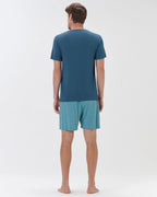 Pijama Masculino Manga Curta Com Bermuda