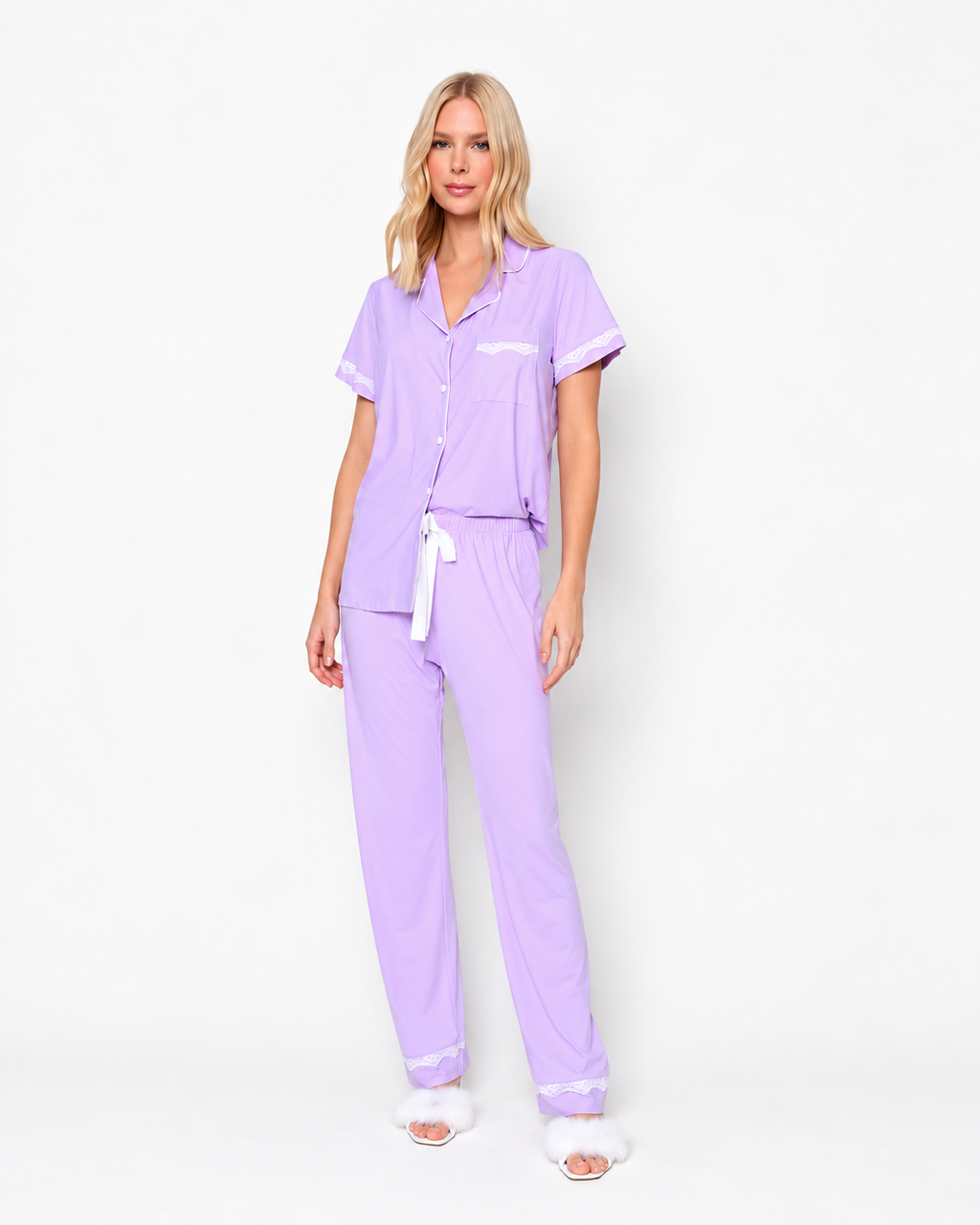Pijama Feminino Miss Victtoria  Manga Curta Apatita