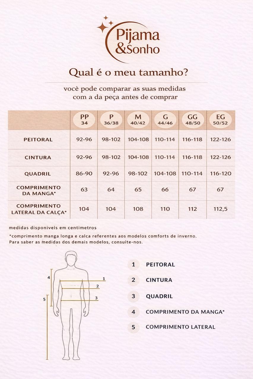 Pijama Comfort Masculino Xadrez BB Moment