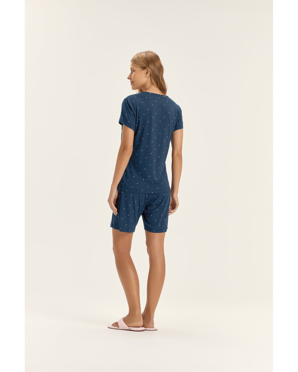 Pijama Feminino Cor Com Amor Mga Cta C/ Bermuda