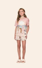 Pijama Lua Lua  Curto Infantil Yoga Bears