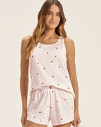 Pijama Cor Com Amor  Feminino Regata C/ Shorts
