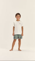 Pijama masculino manga curta com bermuda