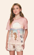 Pijama Lua Lua  Curto Infantil Yoga Bears