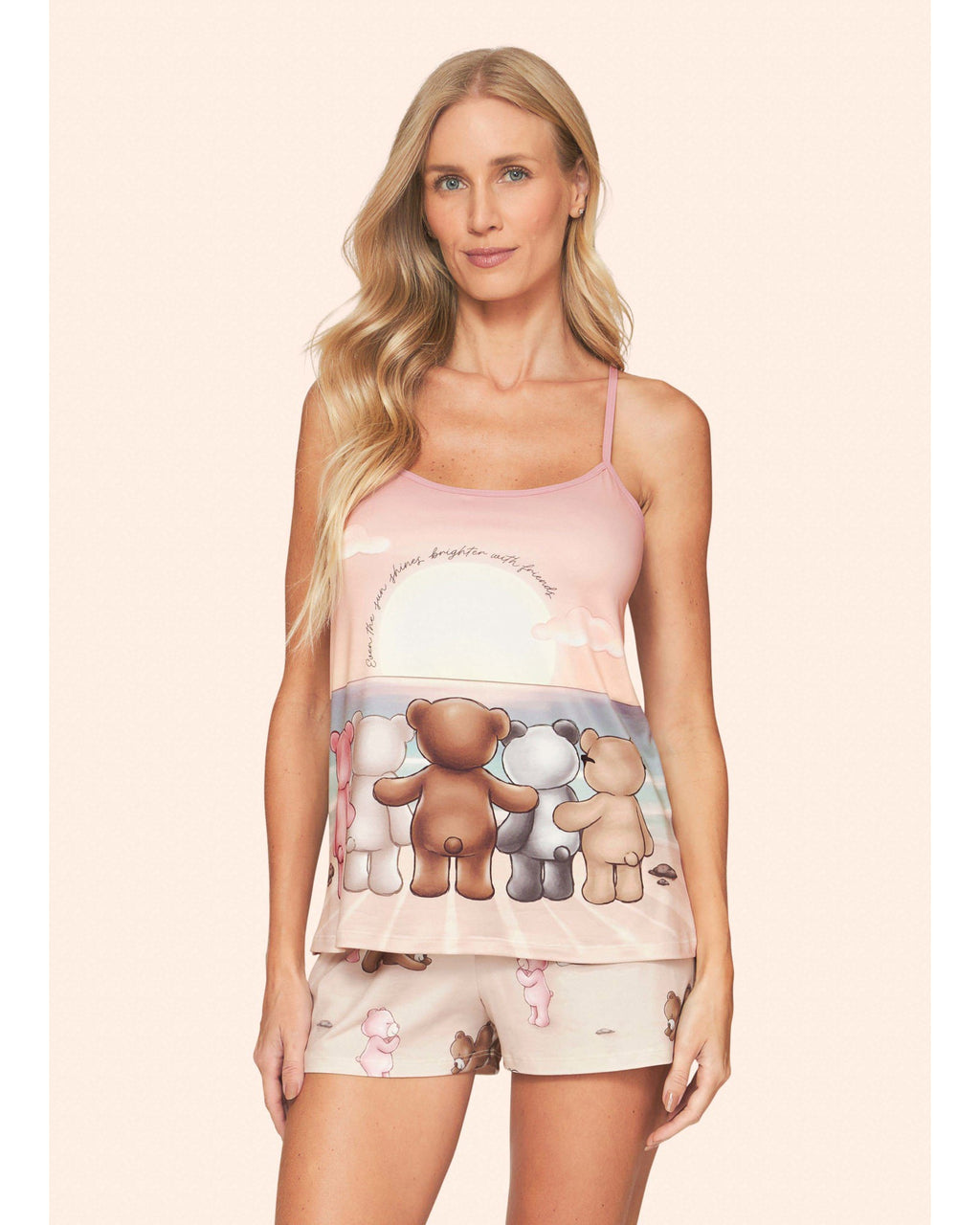Short Doll Lua Lua Feminino Yoga Bears