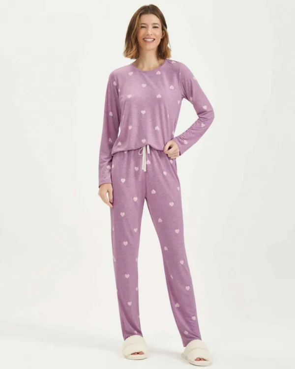 pijama manga longa