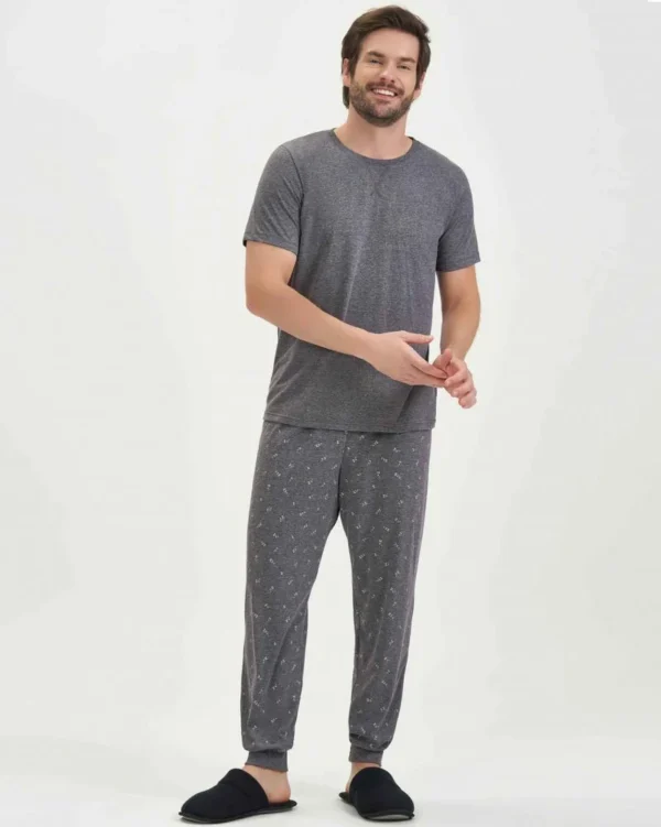 pijama manga curta masculino