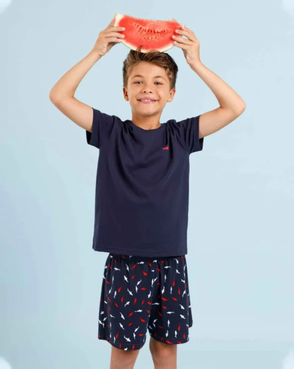 pijama manga curta infantil