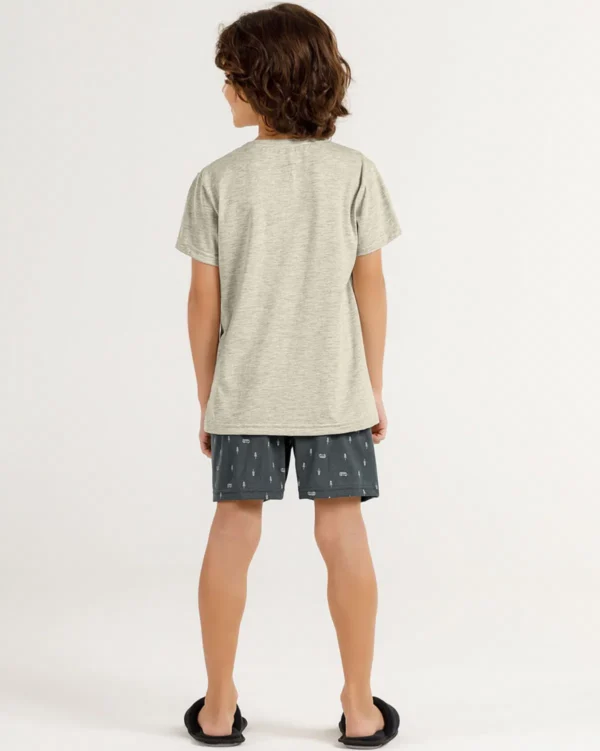 pijama manga curta infantil masculino