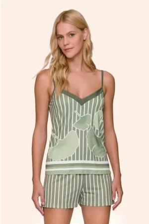 Short Doll Feminino Regata com Alça Regulável e Short Flora