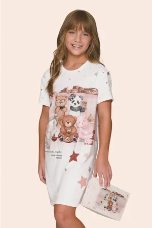 Kit Camisola Infantil Feminina Manga Curta + Caixa A Hidden Place