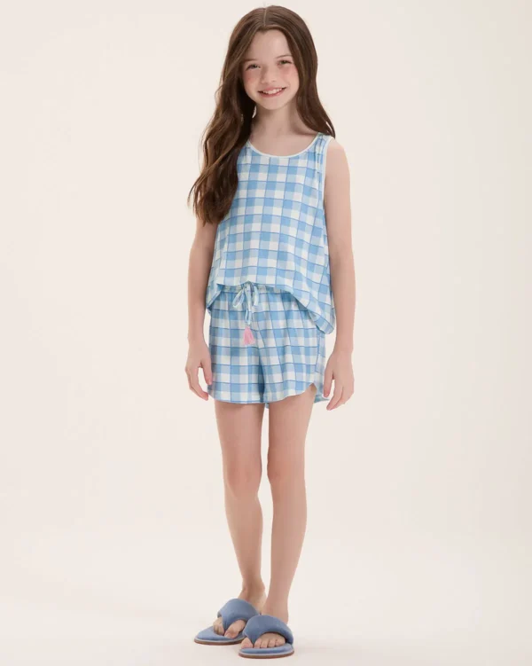 Pijama Infantil Feminino Regata Com Shorts - Imagem 2