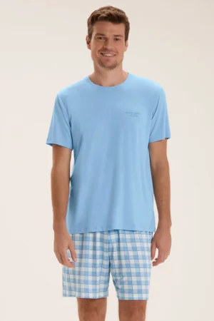 Pijama Masculino Manga Curta Com Shorts