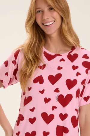 Pijama Feminino Manga Curta Com Shorts