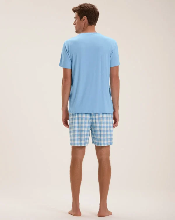 Pijama Masculino Manga Curta Com Shorts - Imagem 3