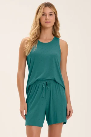 Pijama Feminino Regata Com Bermuda