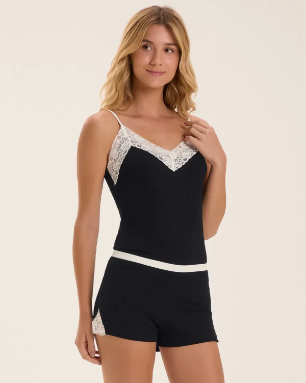 Pijama Feminino Alça Com Shorts