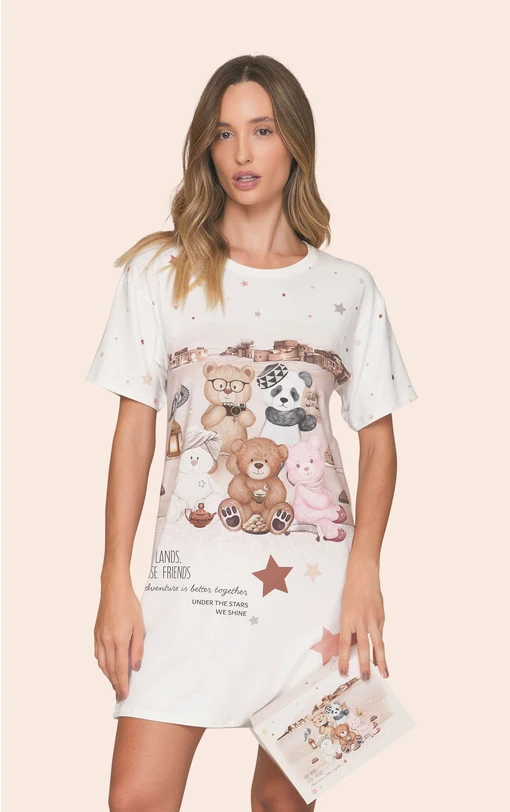 Kit Camisola Feminina Manga Curta + Caixa A Hidden Place