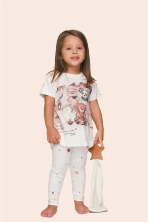 Pijama Baby Girl Camiseta e Calça Legging A Hidden Place